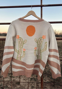 Cactus button up knit