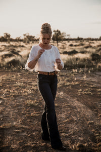 Boho front lace top