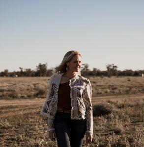 Kallie leather detailed jacket