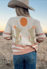 Load image into Gallery viewer, Cactus button up knit
