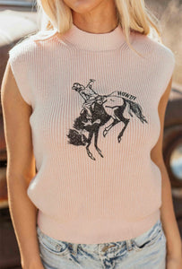 Kelly knit bronco vest