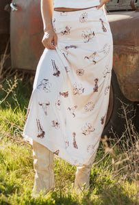 Harriet satin skirt