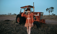 Load image into Gallery viewer, Rust 2 tone dress
