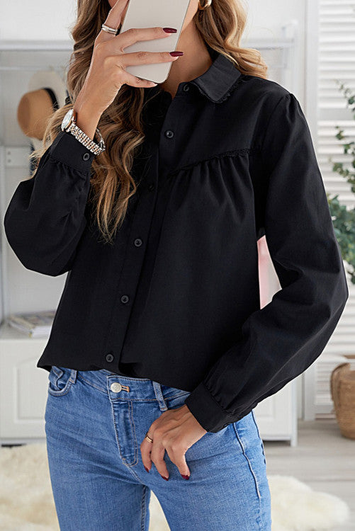 Black lace arena shirt