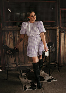 Gingham cut out back