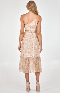 Chiffon one shoulder